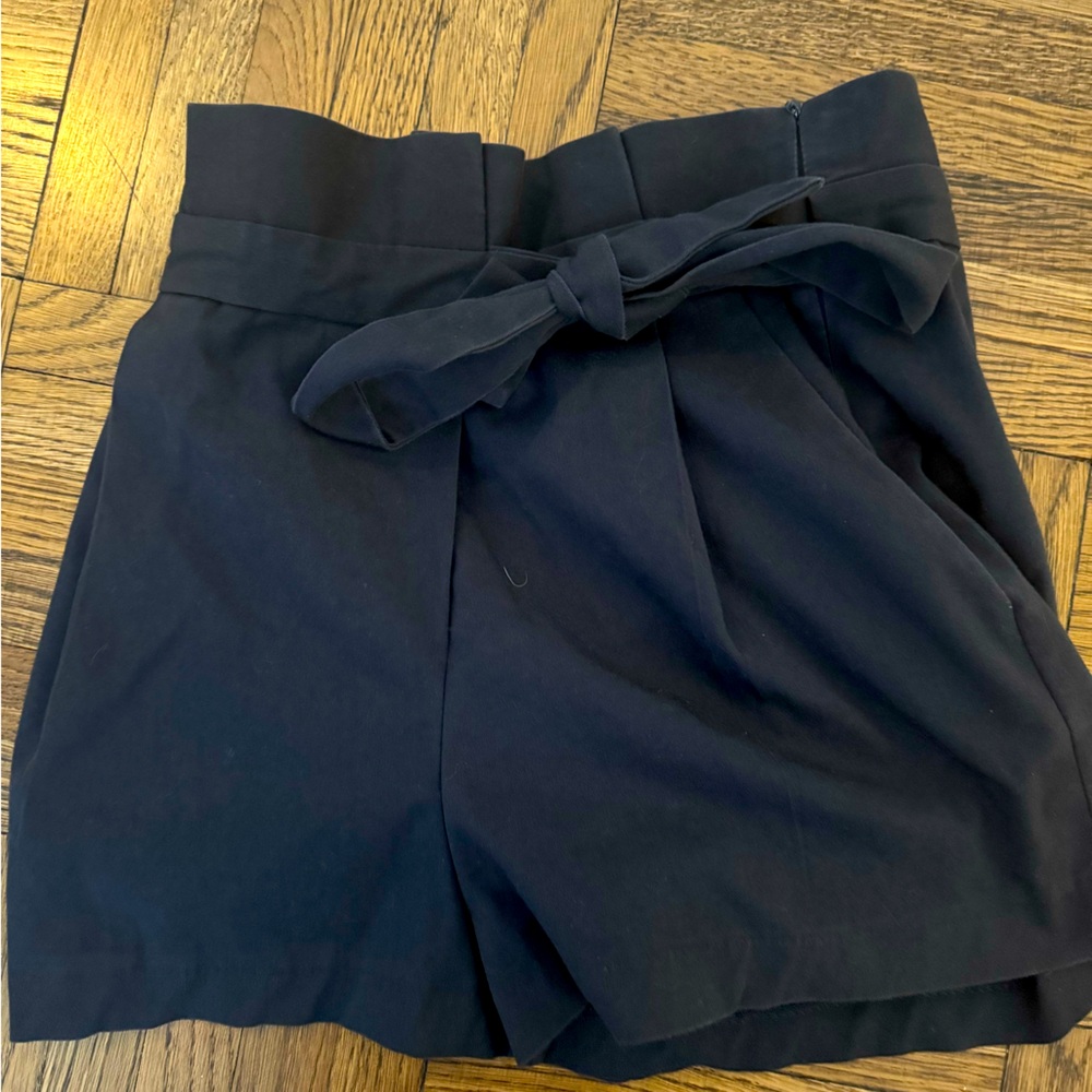 Zara Navy high waisted shorts